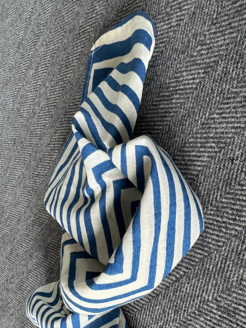 NWOT, HEMLOCK BANDANA/SCARF IN CUTE SKY BLUE STRIPE